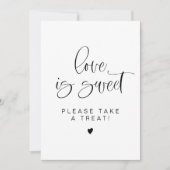 JOLIE Minimalist Love is Sweet Treat Favor Sign Kaart (Voorkant)