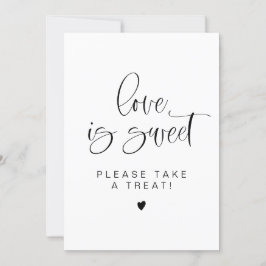 JOLIE Minimalist Love is Sweet Treat Favor Sign Kaart
