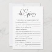 JOLIE Minimalist Papa Jokes Baby shower spel Kaart (Voorkant)