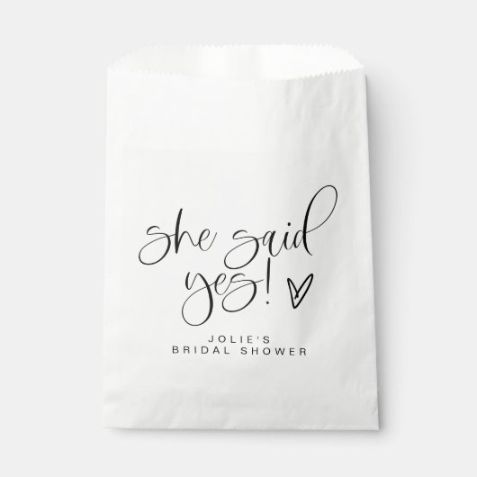 JOLIE Minimalist Ze zei ja Vrijgezellenfeest Bedankzakje (Voorkant)
