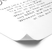 JOLIE Minimalist zeg niet Baby shower spel teken Poster (Hoek)