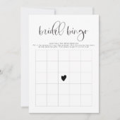 JOLIE Minimalistisch Vrijgezellenfeest Bingo Game Kaart (Voorkant)