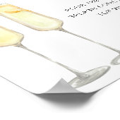 JOLIE Minimalistische Boheemse Bruids Mimosa Bar B Poster (Hoek)