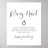 JOLIE Minimalistische Ring Hunt Vrijgezellenfeest  Poster (Voorkant)