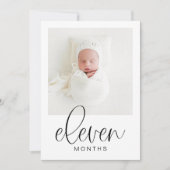 JOLIE Modern 1ste verjaardag Milestone-fotobanner Kaart (Voorkant)