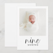 JOLIE Modern 1ste verjaardag Milestone-fotobanner Kaart (Voorkant / Achterkant)