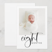 JOLIE Modern 1ste verjaardag Milestone-fotobanner Kaart (Voorkant / Achterkant)