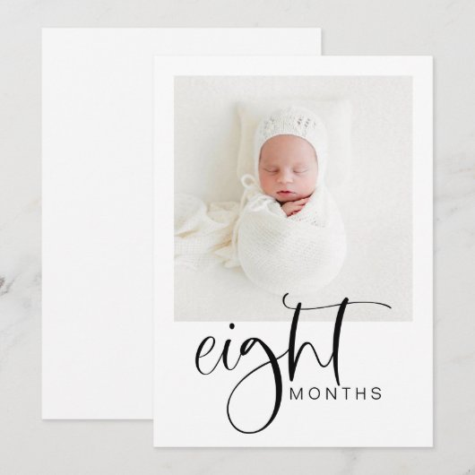 JOLIE Modern 1ste verjaardag Milestone-fotobanner Kaart (Voorkant / Achterkant)