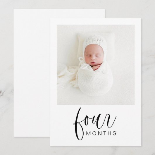 JOLIE Modern 1ste verjaardag Milestone-fotobanner Kaart (Voorkant / Achterkant)