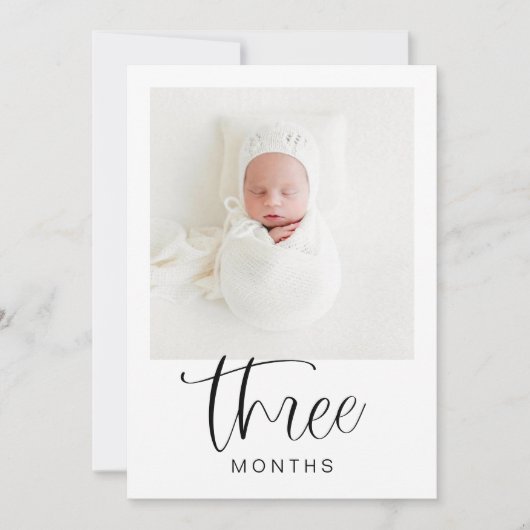 JOLIE Modern 1ste verjaardag Milestone-fotobanner Kaart (Voorkant)