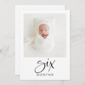 JOLIE Modern 1ste verjaardag Milestone-fotobanner Kaart (Voorkant / Achterkant)