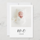 JOLIE Modern 1ste verjaardag Milestone Photo Banne Kaart (Voorkant)