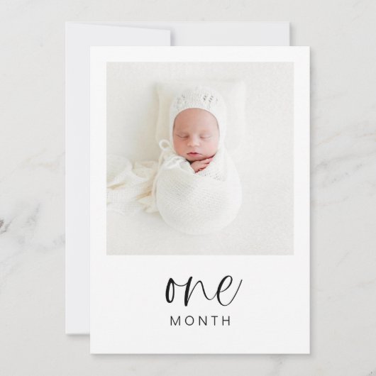 JOLIE Modern 1ste verjaardag Milestone Photo Banne Kaart (Voorkant)