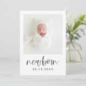 JOLIE Modern 1ste verjaardag Milestone Photo Banne Kaart (Staand voorkant)