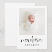 JOLIE Modern 1ste verjaardag Milestone Photo Banne Kaart (Voorkant / Achterkant)