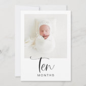 JOLIE Modern 1ste verjaardag Milestone Photo Banne Kaart (Voorkant)