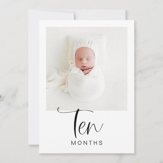 JOLIE Modern 1ste verjaardag Milestone Photo Banne Kaart (Voorkant)