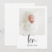 JOLIE Modern 1ste verjaardag Milestone Photo Banne Kaart (Voorkant / Achterkant)