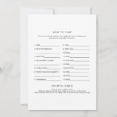 JOLIE Modern Baby shower Libs, vul de spatie in Kaart (Achterkant)