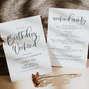 JOLIE Modern Bohemian Birthday Weekend Kaart