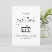JOLIE Modern Bohemian Photo Guest Book Sign Kaart (Staand voorkant)