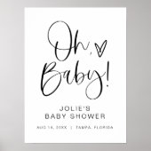 JOLIE Modern Boho Oh Baby Welkom Poster (Voorkant)