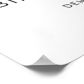 JOLIE Modern Boho One Heart First Birthday Welkom Poster (Hoek)