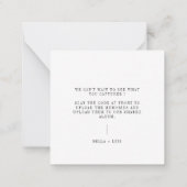 JOLIE Modern Deel de Liefde QR Code Tafel Kaarten Notitiekaartje (Achterkant)