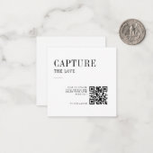 JOLIE Modern Deel de Liefde QR Code Tafel Kaarten Notitiekaartje (Voorkant / Achterkant in situ)