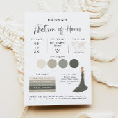 JOLIE Modern EDITABLE Bridesmaid Info Card Kaart