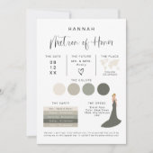 JOLIE Modern EDITABLE Bridesmaid Info Card Kaart (Voorkant)