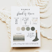 JOLIE Modern EDITABLE Maid of Honor Info Kaart