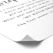 JOLIE Modern Mijn Water Broke Baby shower Game Sig Poster (Hoek)