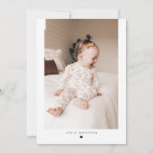 JOLIE Modern Minimal Boho 1e verjaardag Foto Kaart (Achterkant)