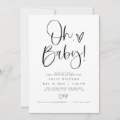 JOLIE Modern Minimal Heart Boho Baby shower Kaart (Voorkant)