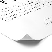 JOLIE Modern minimalist Kippot Kippah Wedding Poster (Hoek)