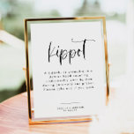 JOLIE Modern minimalist Kippot Kippah Wedding Poster<br><div class="desc">Dit "kippot"-teken (yarmulke) heeft een leuk handgeschreven lettertype en een modern minimalistisch ontwerp. Verander eenvoudig de kleuren en bewerk *most* formuleringen om aan de behoeften van uw gelegenheid te voldoen. Dit teken is perfect voor je hedendaagse, industriële of bohemische bruiloft of andere feestelijkheden. Paar met andere punten van het Collectie...</div>