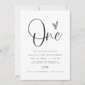 JOLIE Modern Minimalist ONE Boho 1e Verjaardag Kaart (Voorkant)