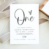 JOLIE Modern Minimalist ONE Boho 1e Verjaardag Kaart