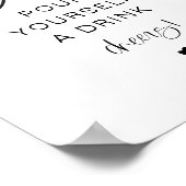 JOLIE Modern Minimalist Self Serve Bar Poster (Hoek)