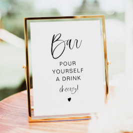 JOLIE Modern Minimalist Self Serve Bar Poster