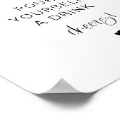 JOLIE Modern Minimalist Self Serve Bar Poster (Hoek)