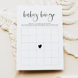 JOLIE Modern Minimalistisch Baby shower Bingogame Kaart
