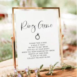 JOLIE Modern Minimalistisch Ring Vrijgezellenfeest Poster