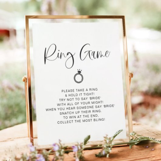 JOLIE Modern Minimalistisch Ring Vrijgezellenfeest Poster