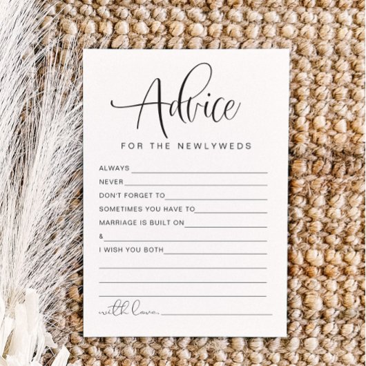 JOLIE Modern Pas getrouwd Advice and Wishes Game K Kaart