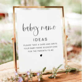 JOLIE Moderne Minimalistische Baby Naam Ideeën Spe Poster