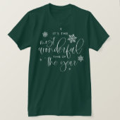 JOLIE most Wondering Time kerstcitaat T-Shirt (Design voorkant)