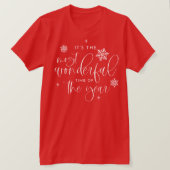 JOLIE most Wondering Time kerstcitaat T-shirt (Design voorkant)