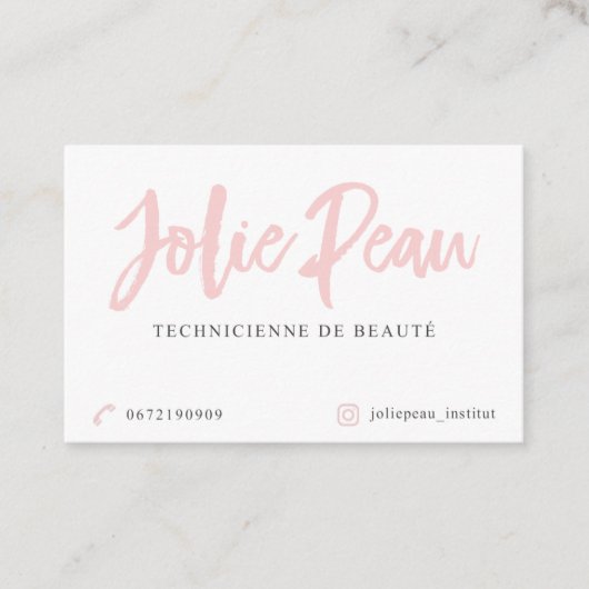 Jolie P Custom Cards | Not Editable Template Visitekaartje (Voorkant)